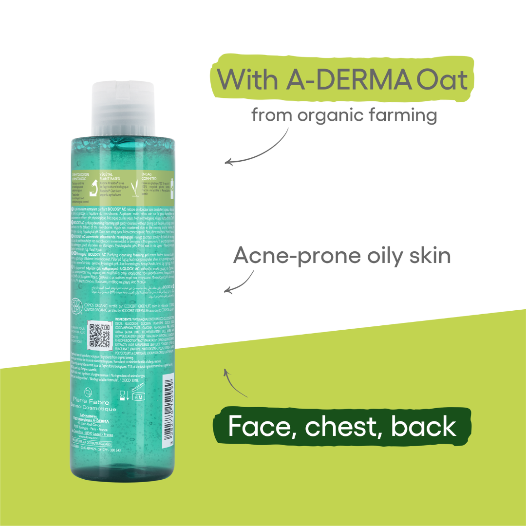 Buy one A-Derma Biology AC Perfect Anti-blemish fluid and get a FREE 200ml Biology AC Purfifying foaming gel