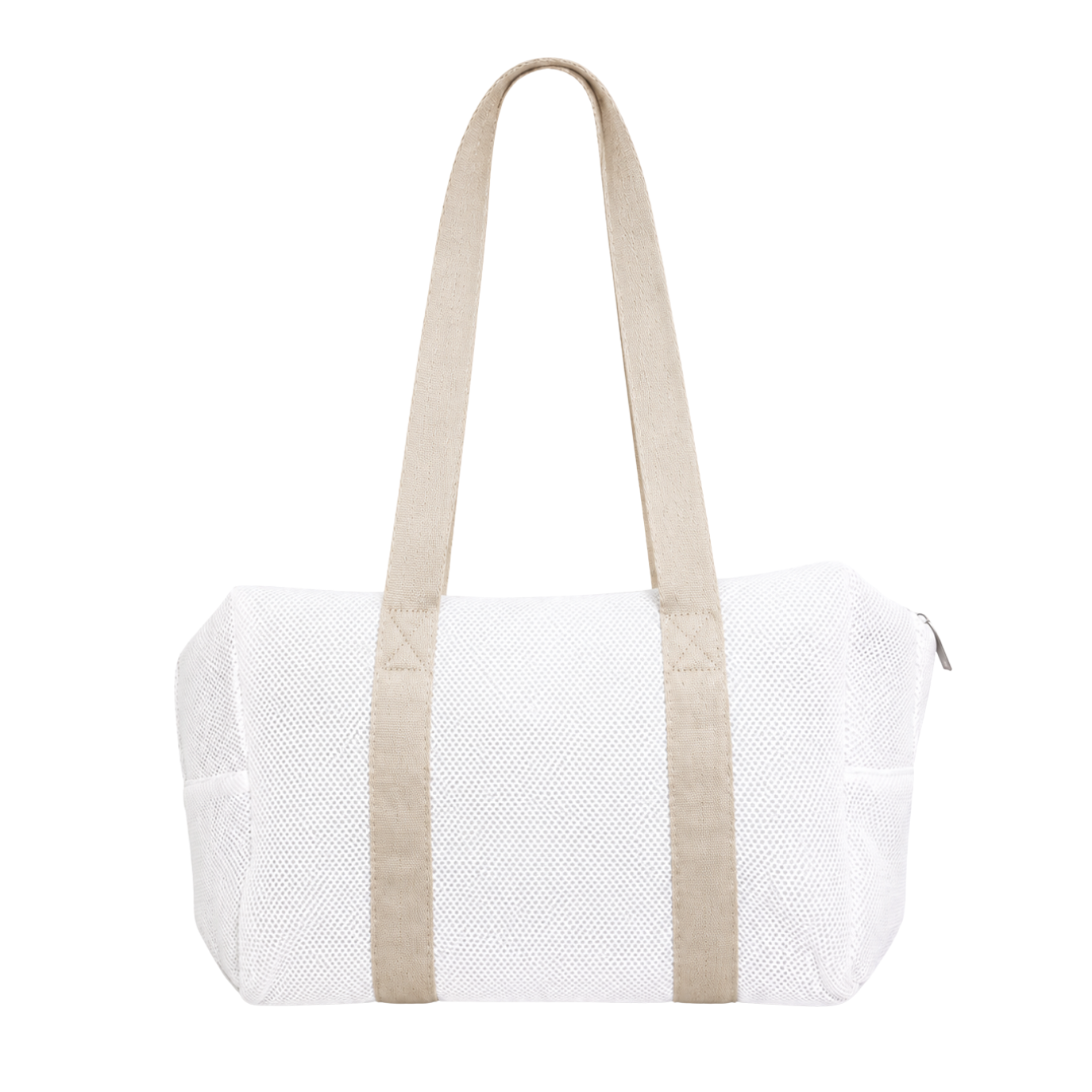 Gift - white and beige mesh bag