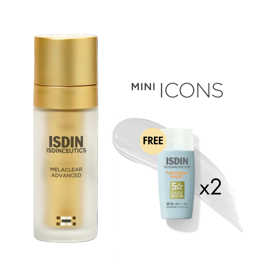 ISDIN Isdinceutics Melaclear Advanced + 2 FREE Fusion Water MAGIC Minis