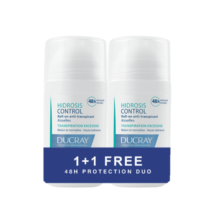 Ducray Hidrosis Control Antiperspirant Roll-On - Underarms | Buy 1 Get 1 FREE