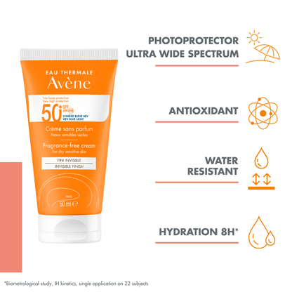 Buy 1 Get 1 Fragrance Free SPF 50+ Invisible Cream 2x50mL