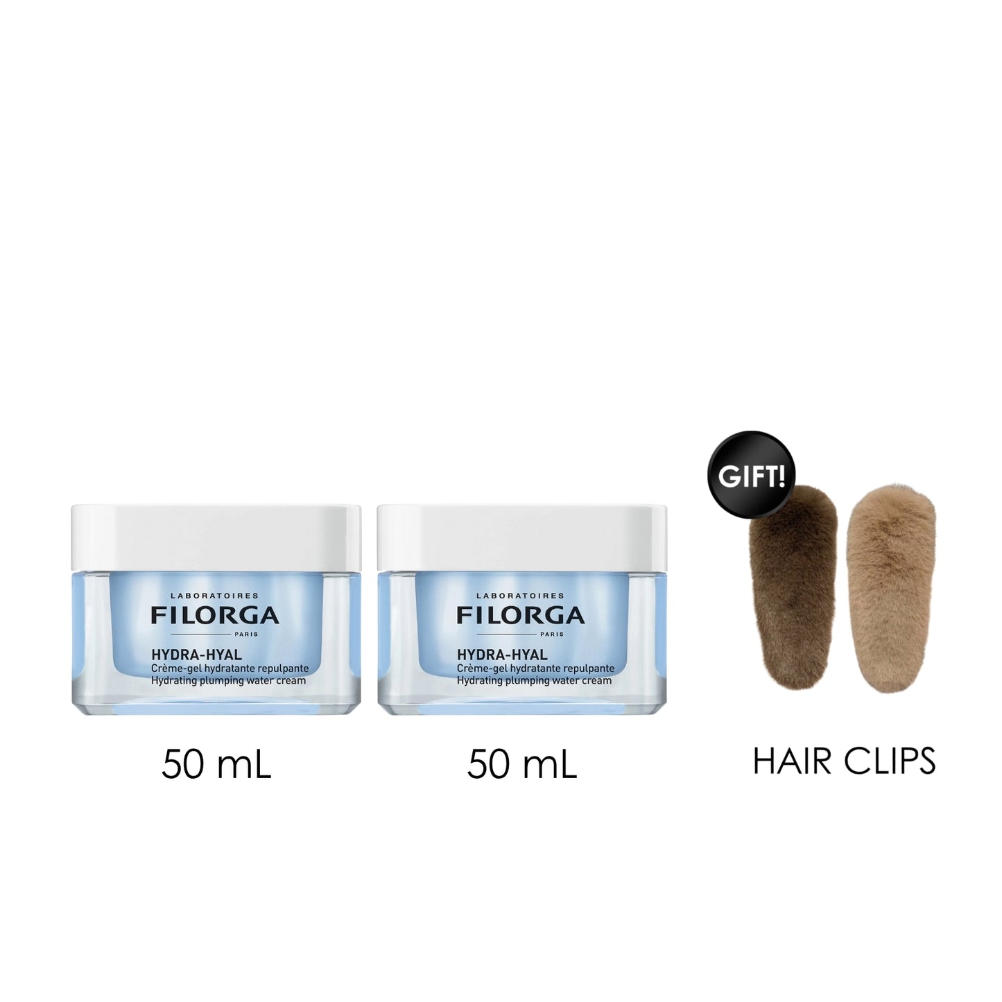Hydra-Hyal Cream-Gel (x2) + Free Gift Hair Clips
