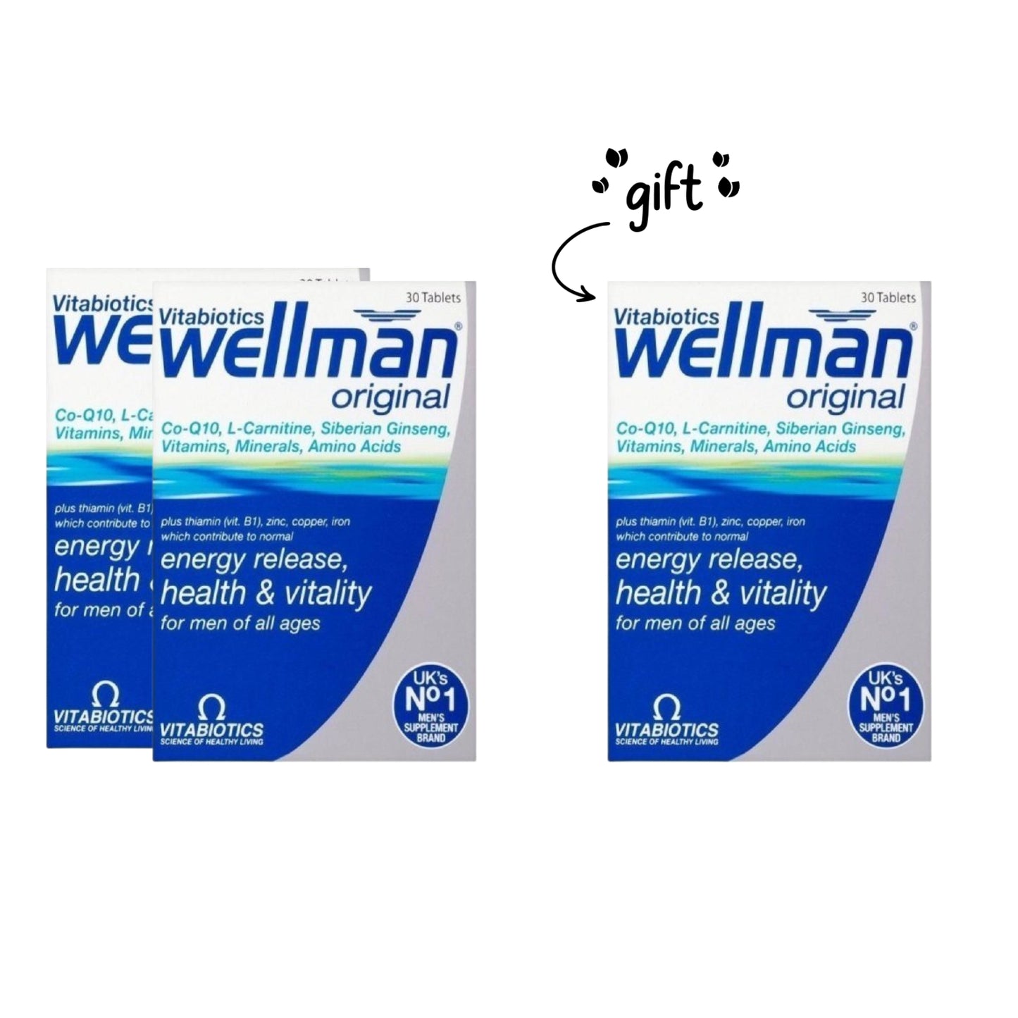 3 x Wellman Original Health, Vitality, Energy Release