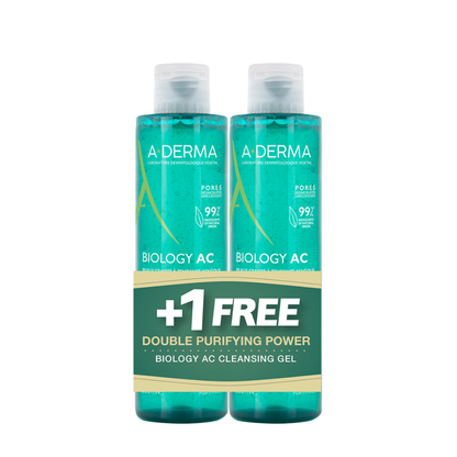 Buy One Get One free A-Derma Biology AC foaming gel 2x200ml