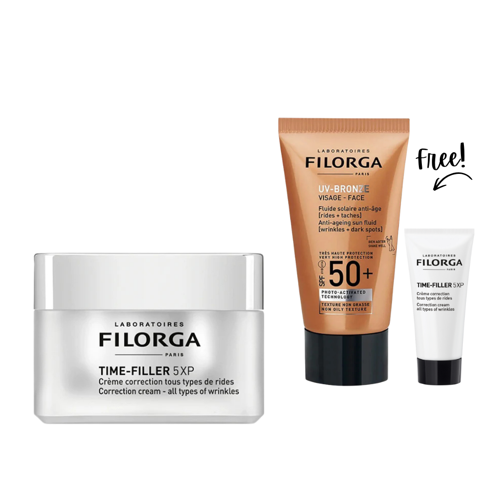 Buy Filorga Time Filler 5Xp Cream 50 ML & Get Free Gift UV Bronze Face SPF50+ 40 ML & Filroga Time Filler 5XP Cream 14mL
