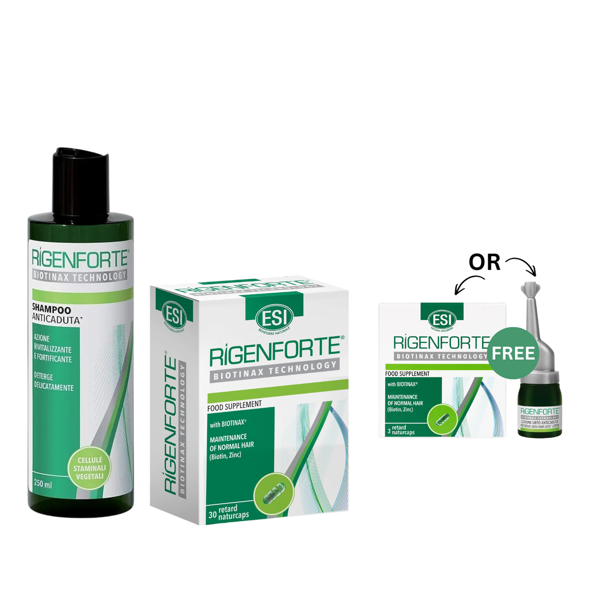 ESI Rigenforte Biotinax Hair Strengthening Bundle + FREE Hair Lotion