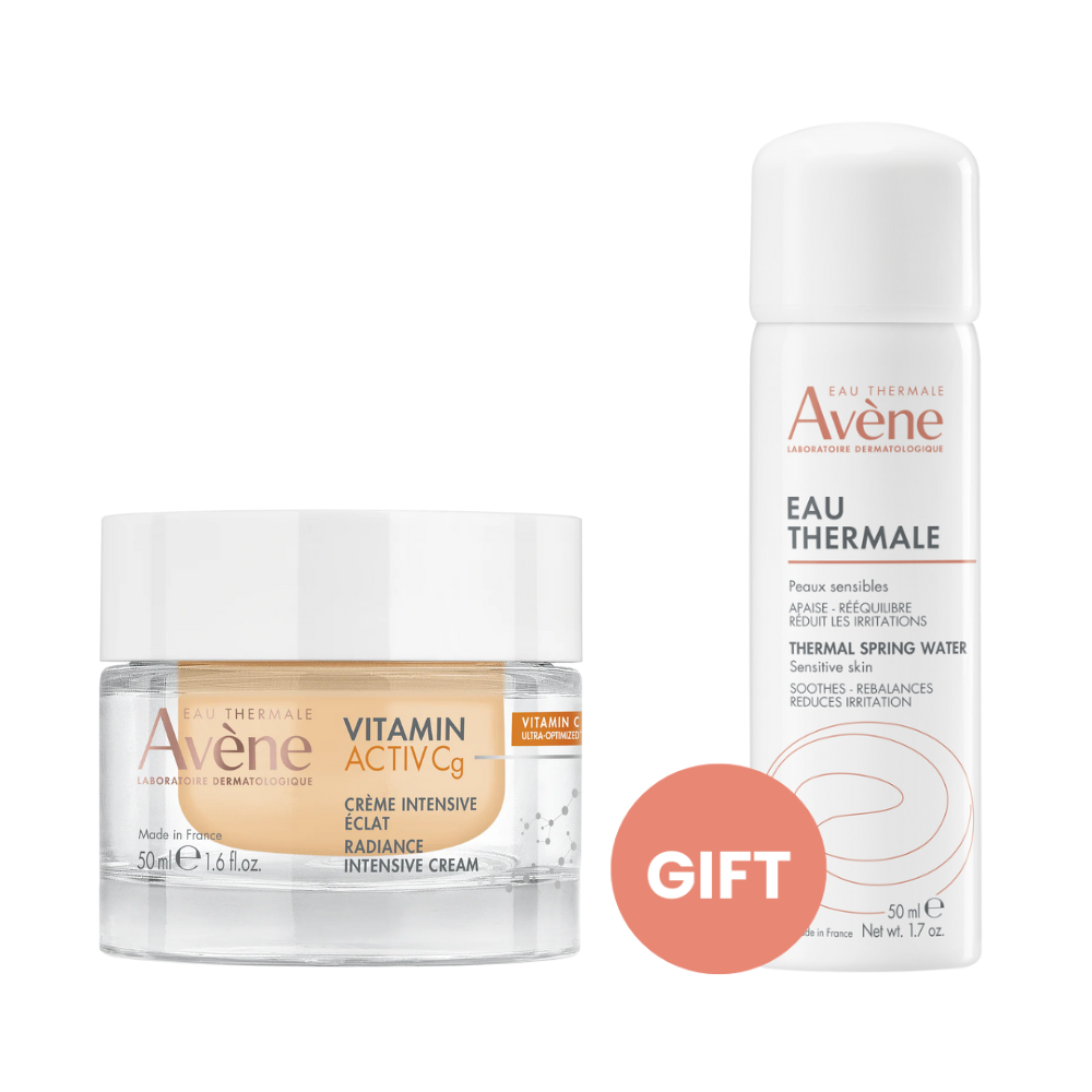 Avène Vitamin Activ Cg Crème Intensive Éclat 50ML + Free Gift Eau Thermale 50ML