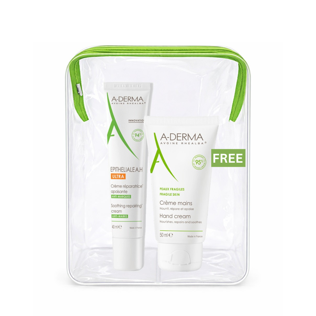 Buy one A-Derma Epitheliale AH Ultra Anti-mark Repairing Cream and get a FREE 50ml A-Derma hand and nails cream
