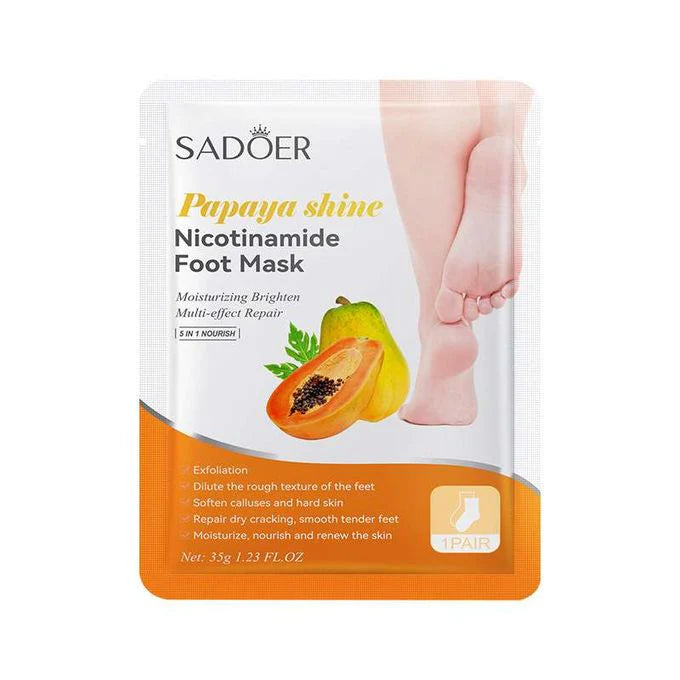 Papaya Shine Nicotinamide Foot Mask 1 Pair 35 G