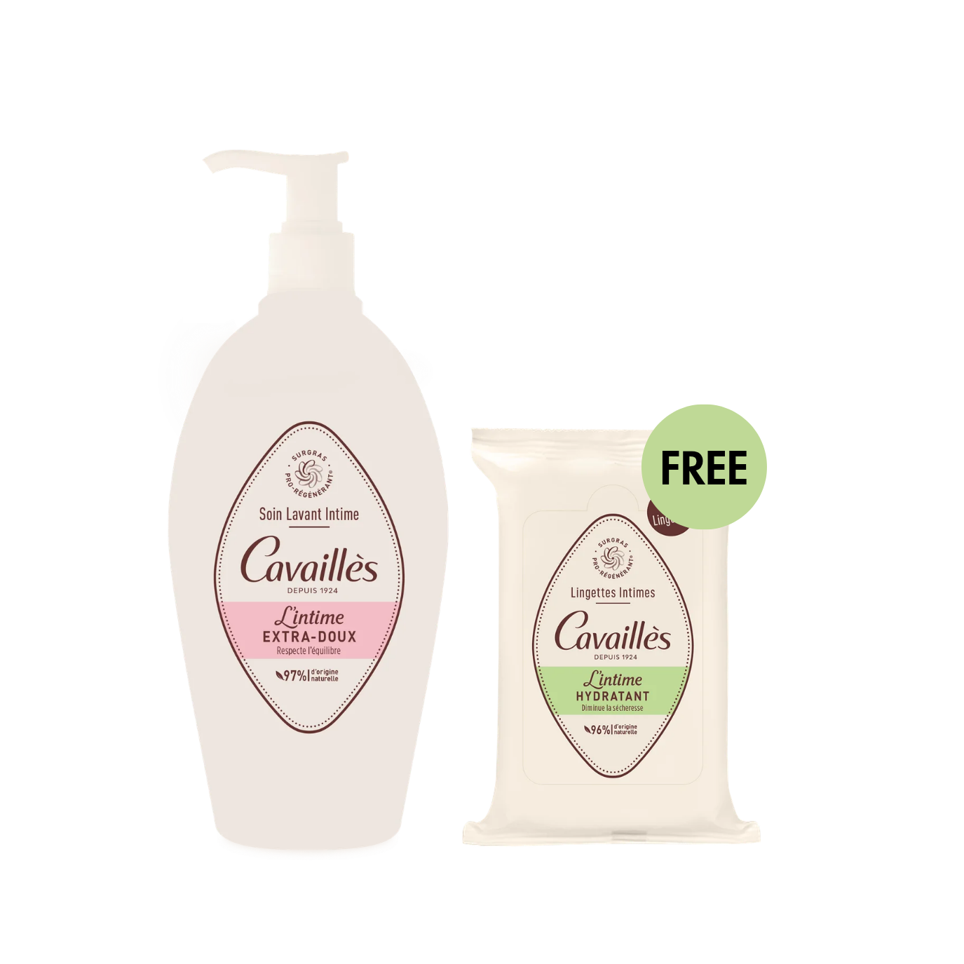 Rogé Cavaillès L’Intime Extra-Gentle Cleansing Care 500ml + 15 Intimate Wipes