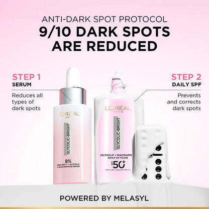 Glycolic Bright Anti-Dark Spot Daily UV Fluid SPF 50+ with [Glycolic Acid + Niacinamide]