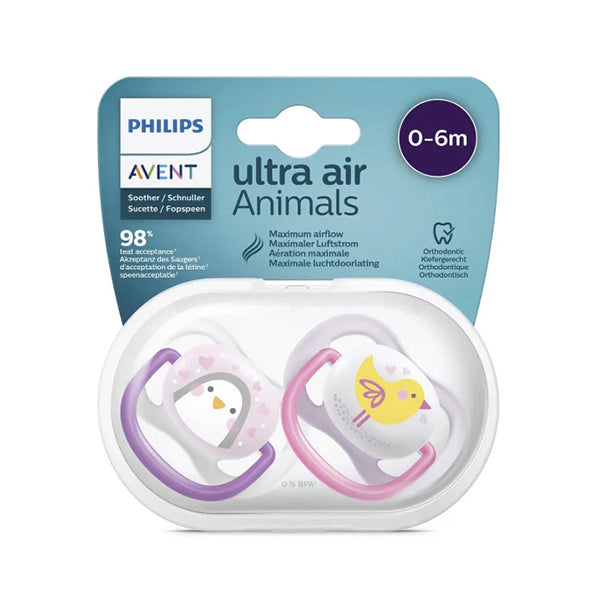 2 Ultra Soft Animal Soothers 0-6M - Mix