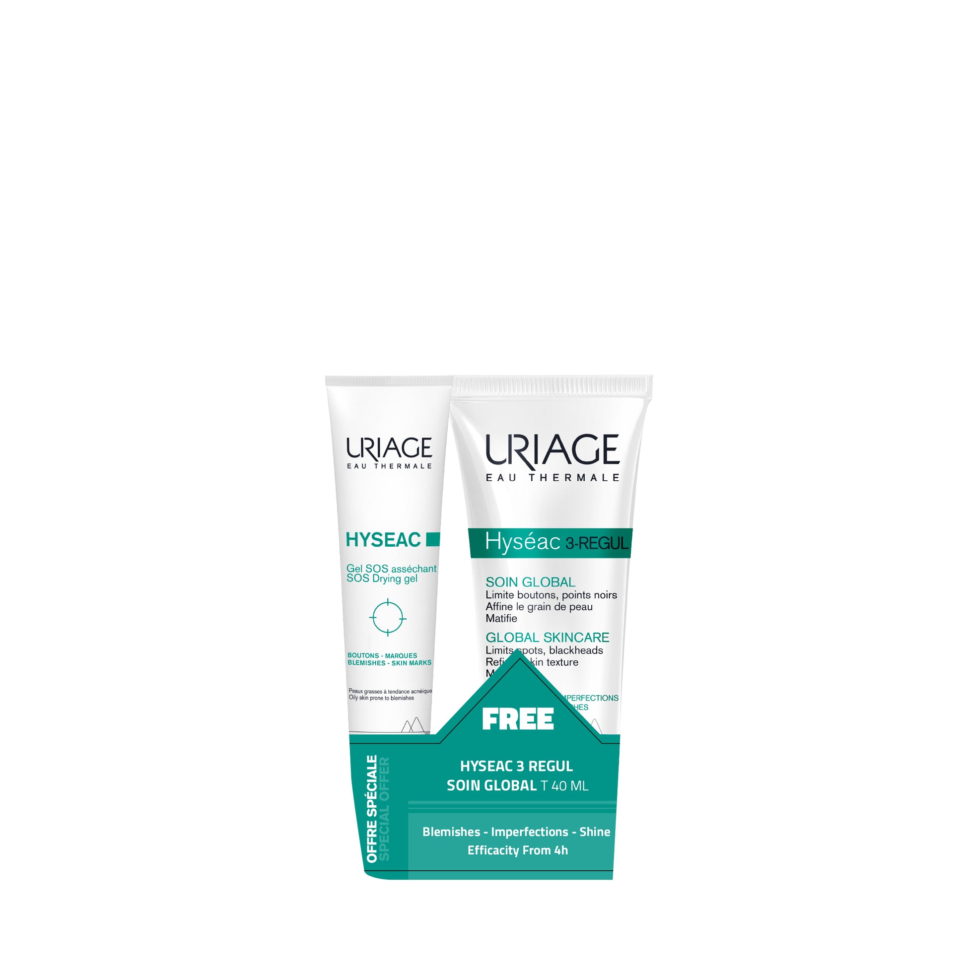 Hyseac SOS Drying Gel 15 ML + Hyseac 3-Regul Global Skincare 40 ML for Free