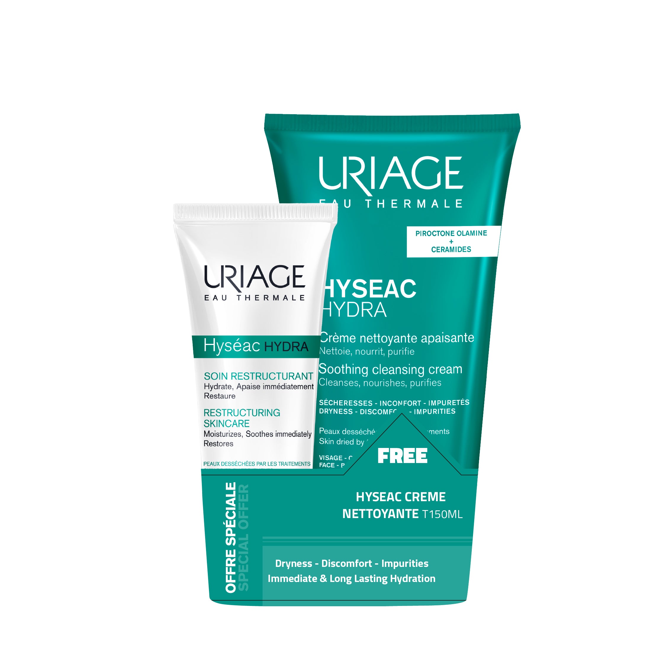 Hyseac Hydra Soothing Cream 40 ML + Hyseac Hydra Cleansing Cream 150 ML For Free