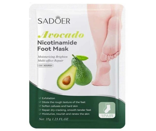 Avocado Nicotinamide Foot Mask 1 Pair 35 G