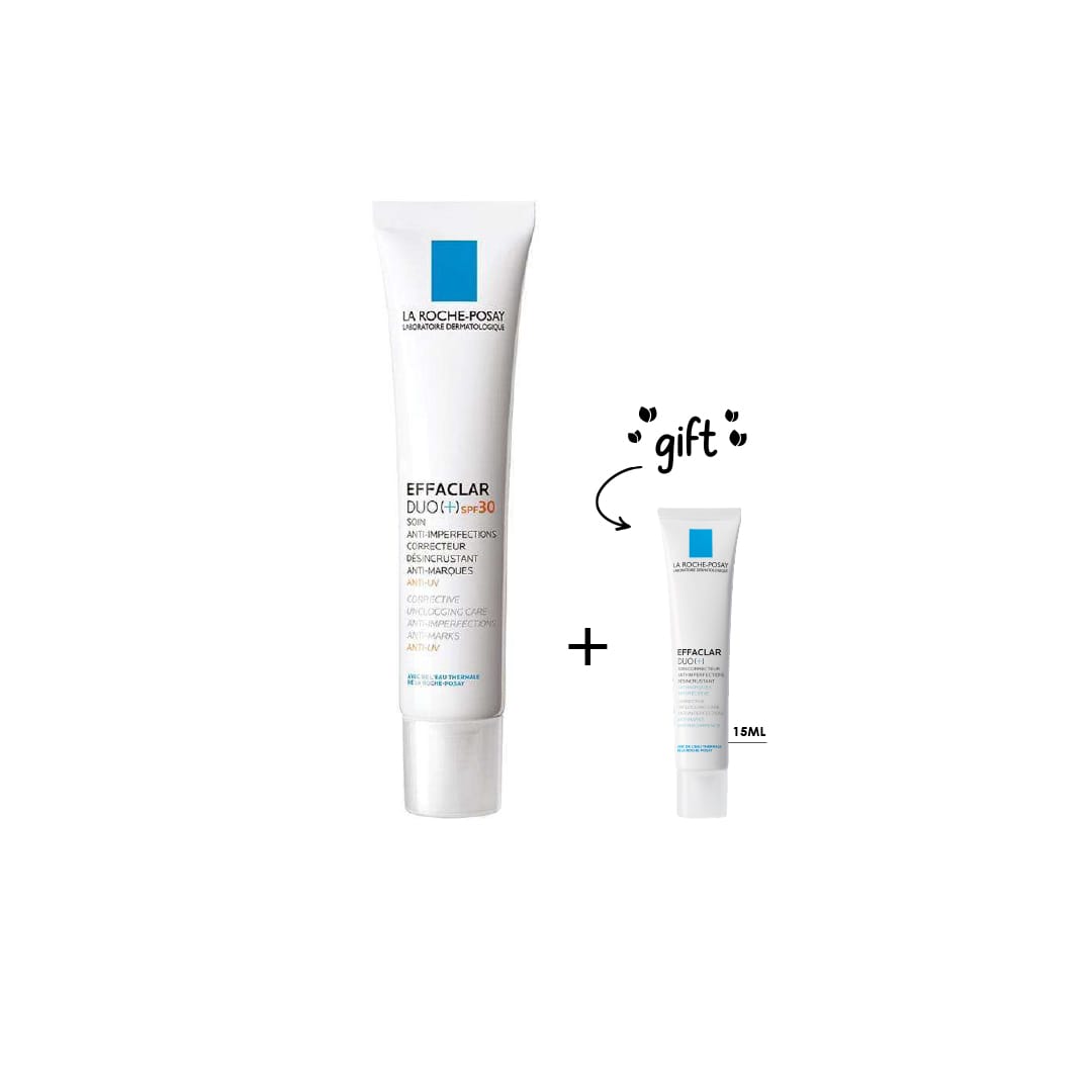 Effaclar Duo+ SPF30 Acne Treatment Cream for Oily and Acne Prone Skin + Free Effaclar Duo+ 15 ML