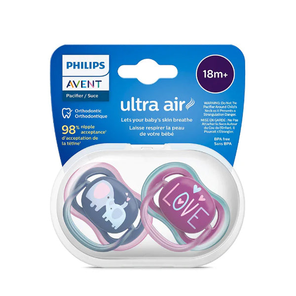 2 Ultra Soft Deco Soother 18M+ - Girl