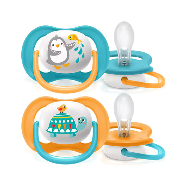 2 Ultra Soft Deco Soothers 6-18M - Mix