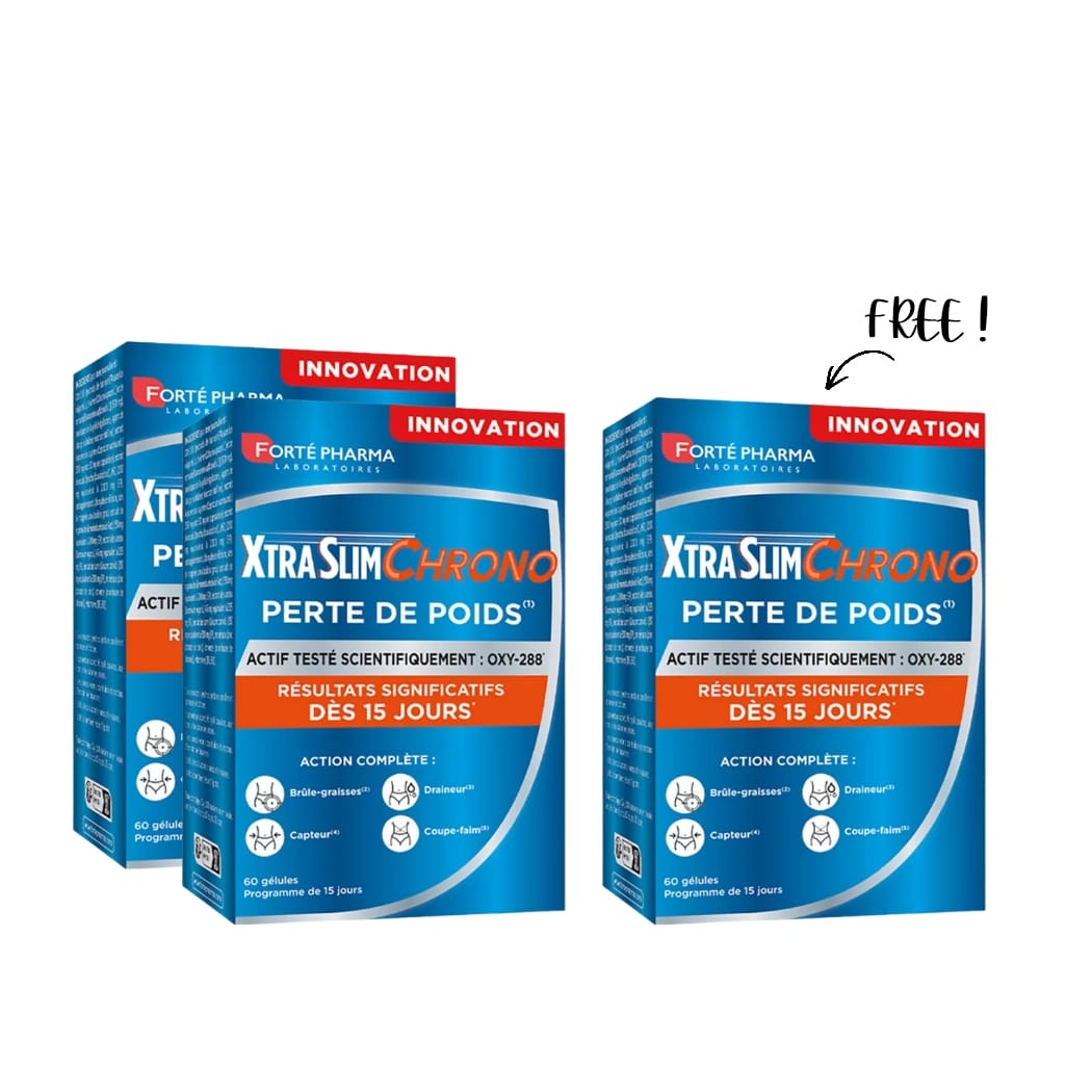 XtraSlim Chrono Perte de Poids 3x60 Gélules | Buy 2 Get 1