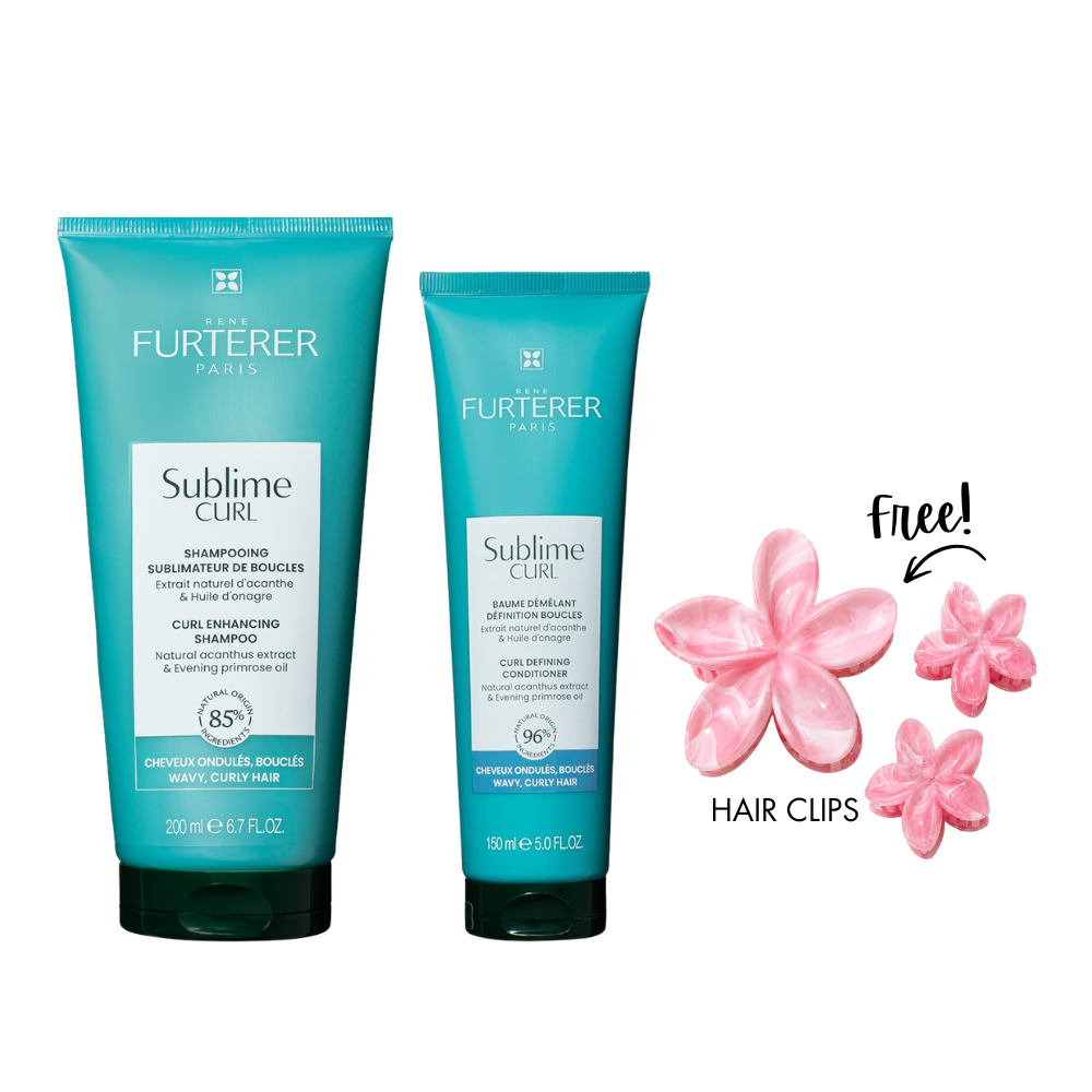 Sublime Curl Detangling Conditioner 150 ML + Sublime Curl Shampoo 200 ML + Gift - Pink Bohemian Hair Clips
