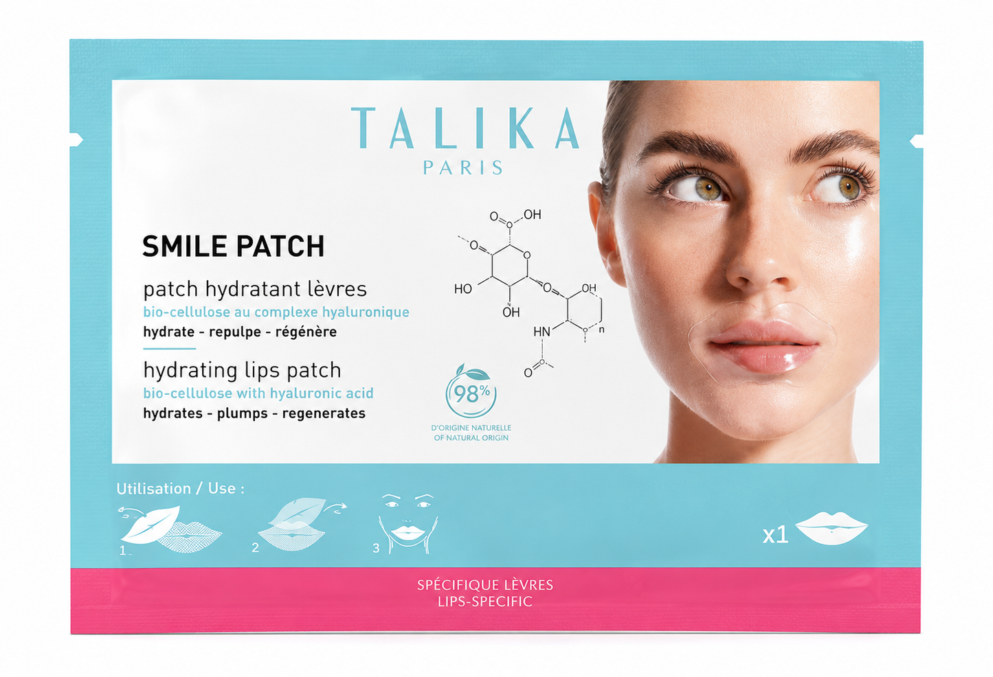 Talika Smile Patch Hydrating Lips Patch with Hyaluronic Acid – 1 Patch