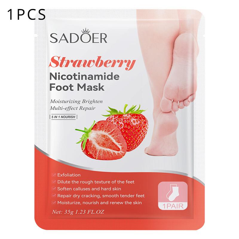 Strawberry Nicotinamide Foot Mask 1 Pair 35 G