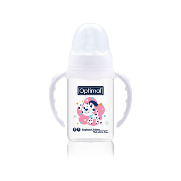 Narrow Neck Feeding Bottle With Handle 140 ML