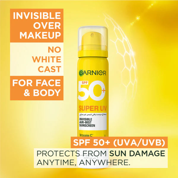 Super UV Invisible Air Mist Face & Body Sunscreen With SPF 50+ For All Skin Types 75 ML