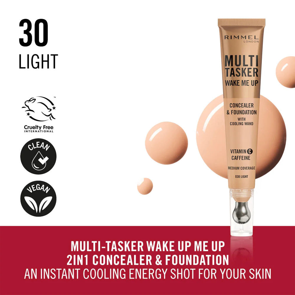 RIMMEL Multi Tasker Wake Me Up Foundation & Concealer
