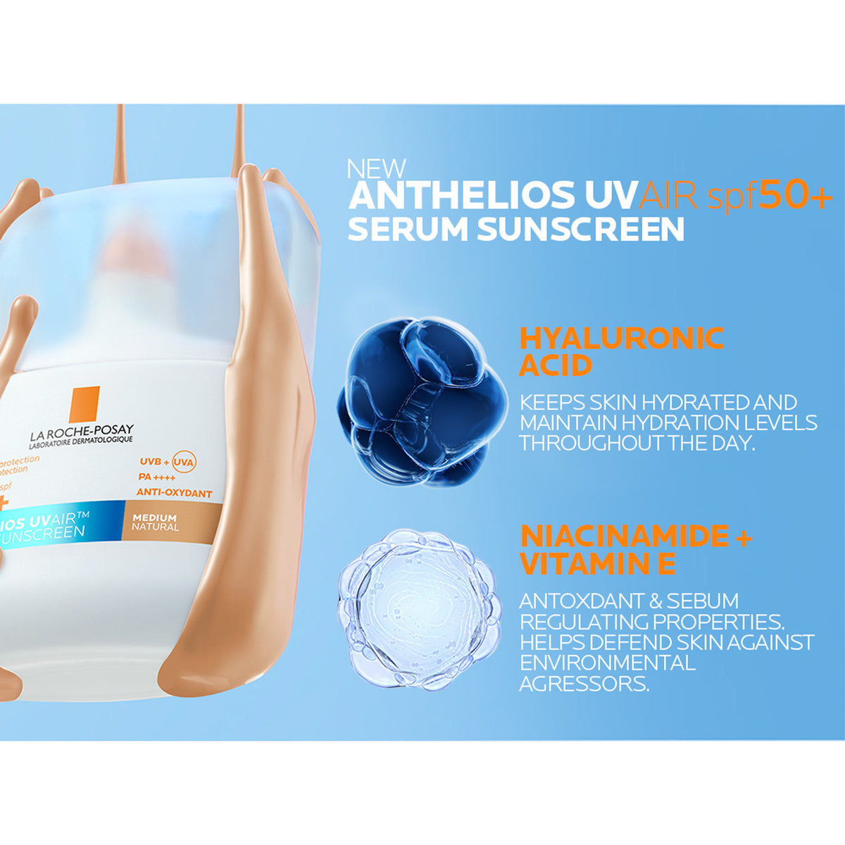 Anthelios UVAIR Tinted Serum Sunscreen SPF50+ 50 ML