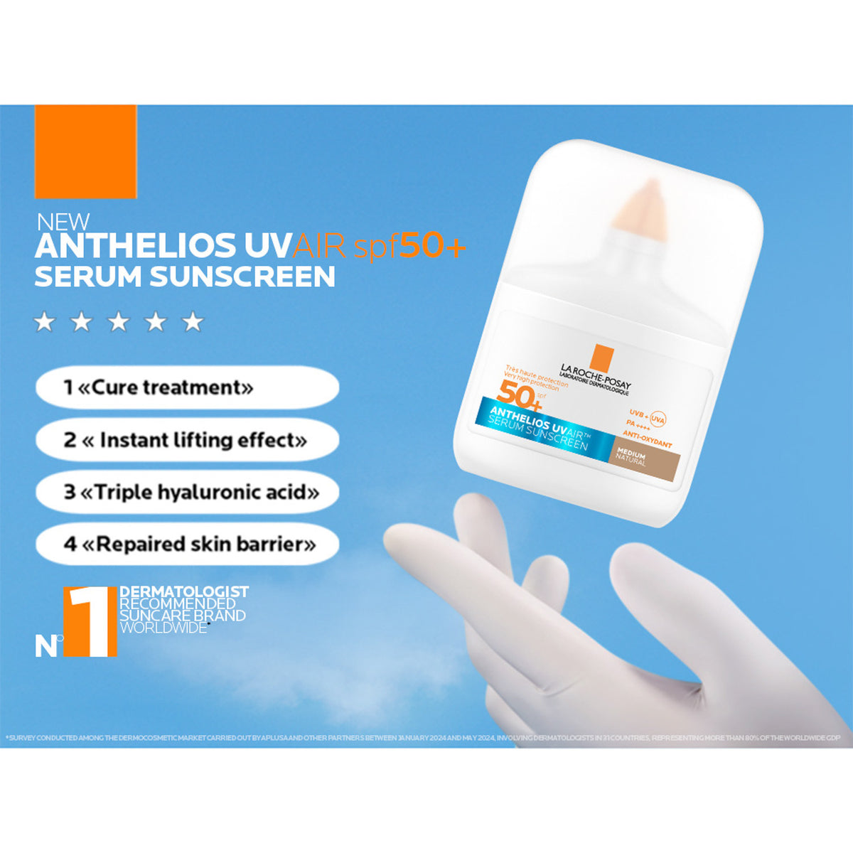 Anthelios UVAIR Tinted Serum Sunscreen SPF50+ 50 ML