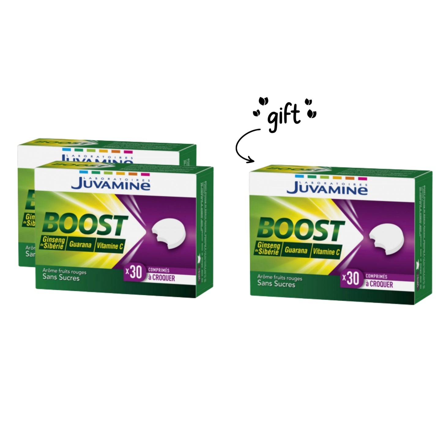 3 x Boost Ginseng Guarana Vitamin C 30 Tablets To Crunch