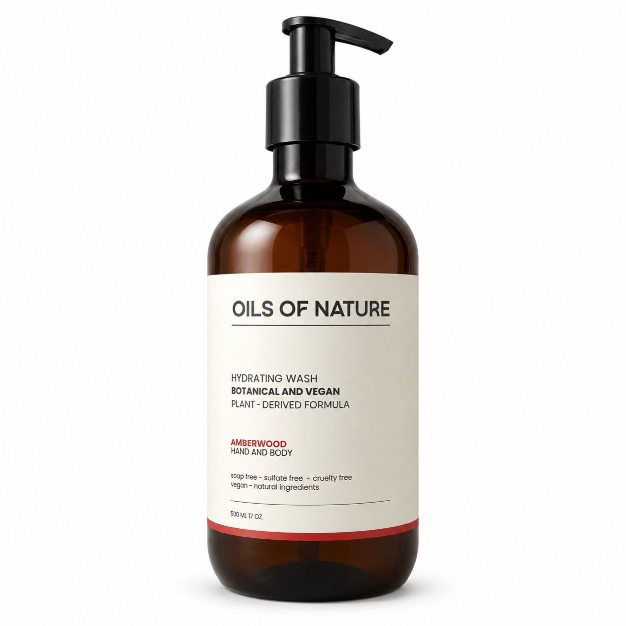 Oils Of Nature Amberwood Hydrating Hand And Body Wash 500 Ml