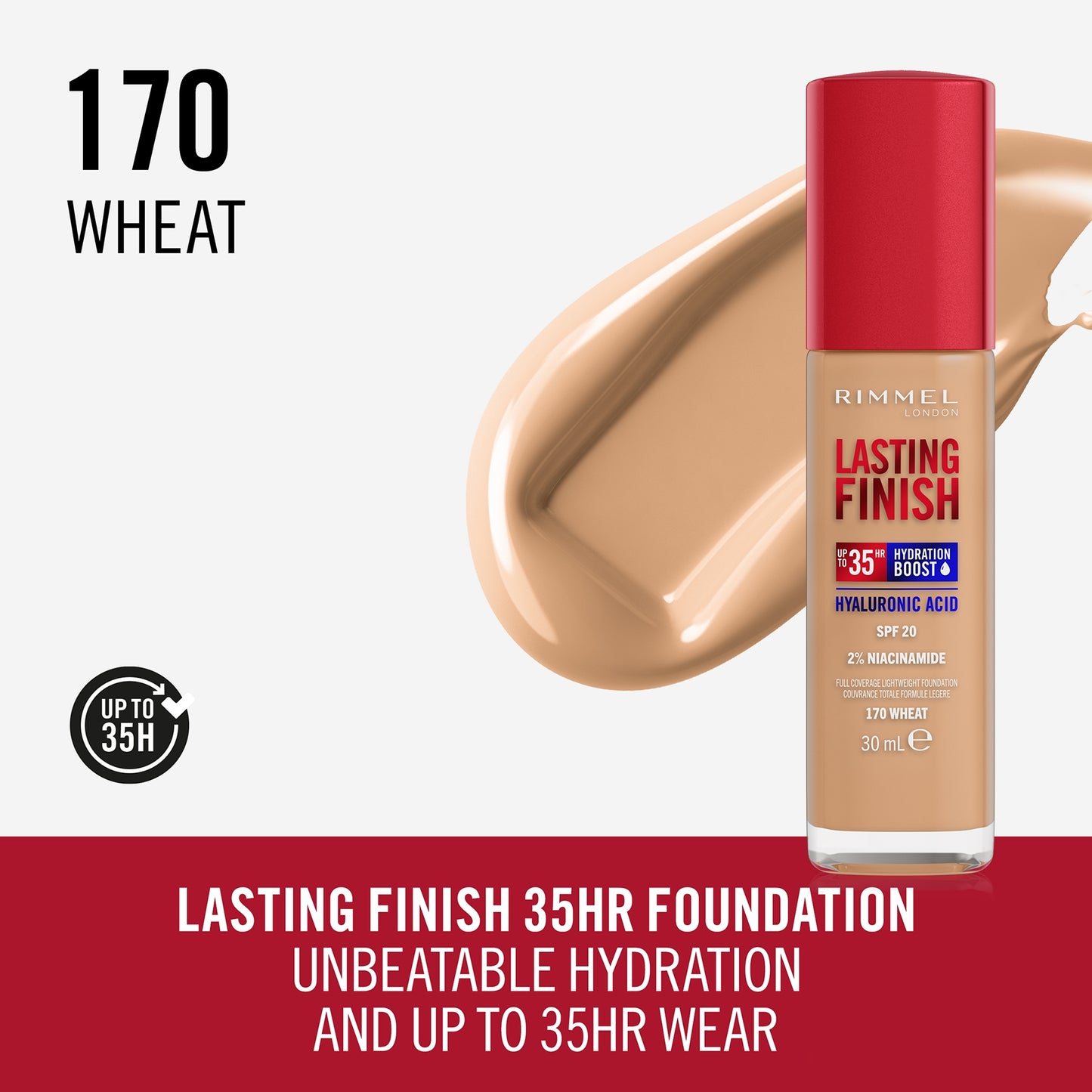 RIMMEL Lasting Finish 35HRS Hydra Boost Foundation