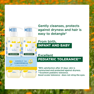 Klorane Baby Gentle Foaming Gel 500ml | Buy 1 Get 1 FREE