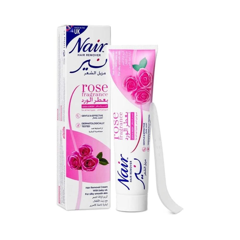 Nair Hair Removal Cream Legs & Body Rose Fragrance 110 G