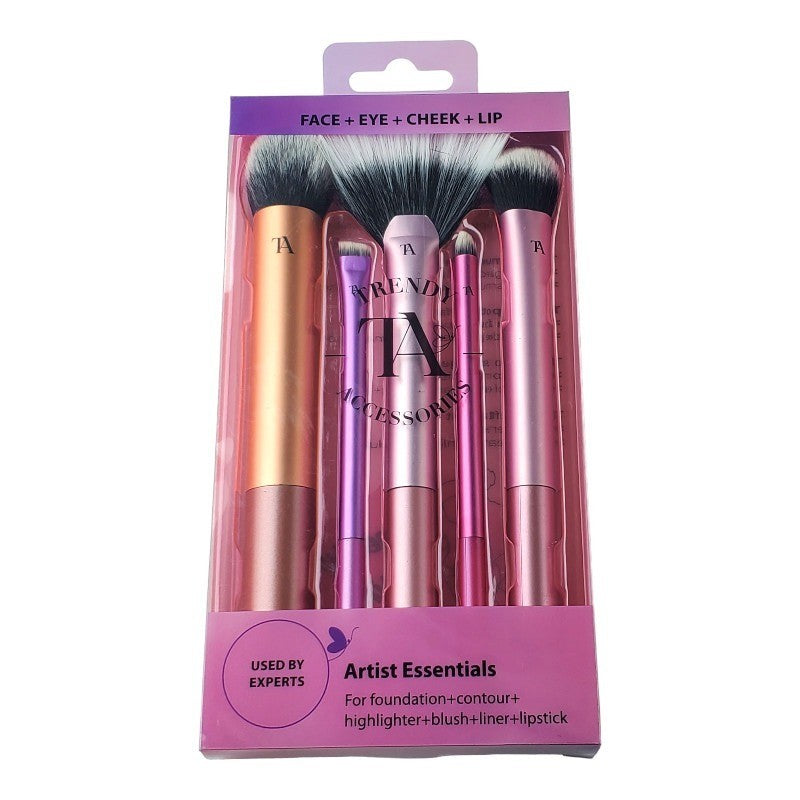 Face Eye Cheek Lip Artist Essentials 5 Brushes