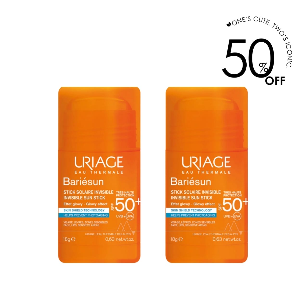 2 x Bariésun Invisible Sun Stick SPF50+