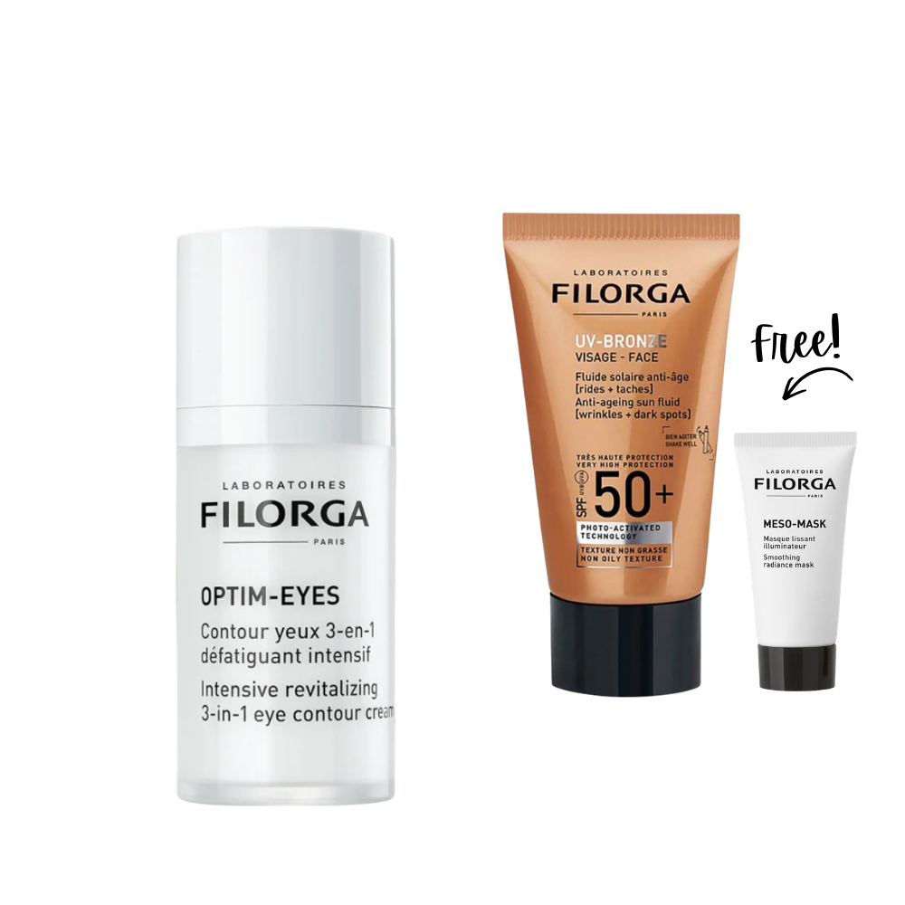 Buy Filorga Optim-Eyes 15 ML & Get Free Gift UV Bronze Face SPF50+ 40 ML + Gift from Filorga Meso-Mask 7mL