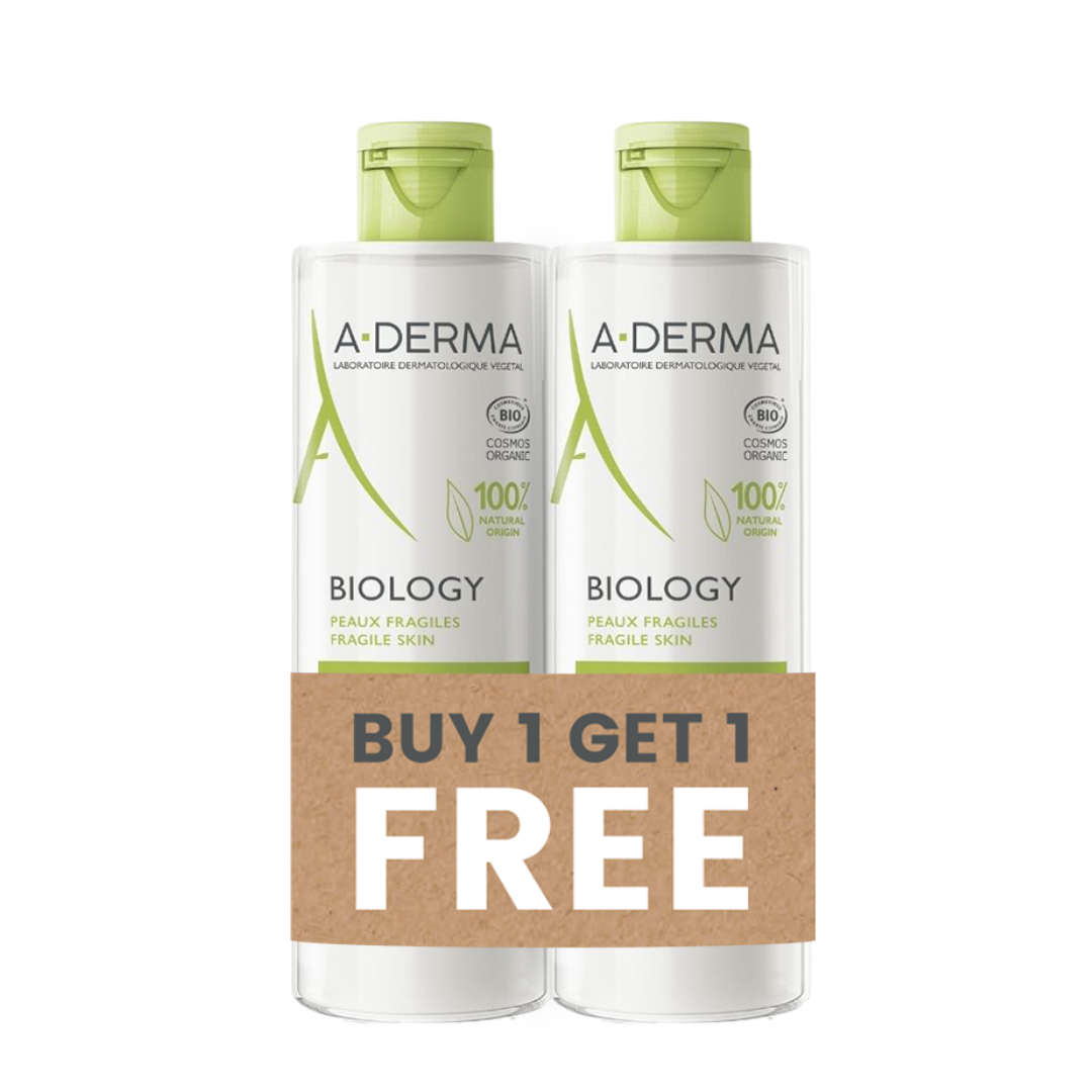 Biology Micellar Water 400 ML+ Free A-Derma Biology Micellar Water 2x400 ML