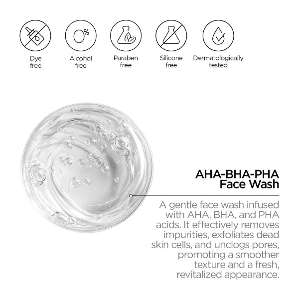 Zitcare AHA BHA PHA Face Wash