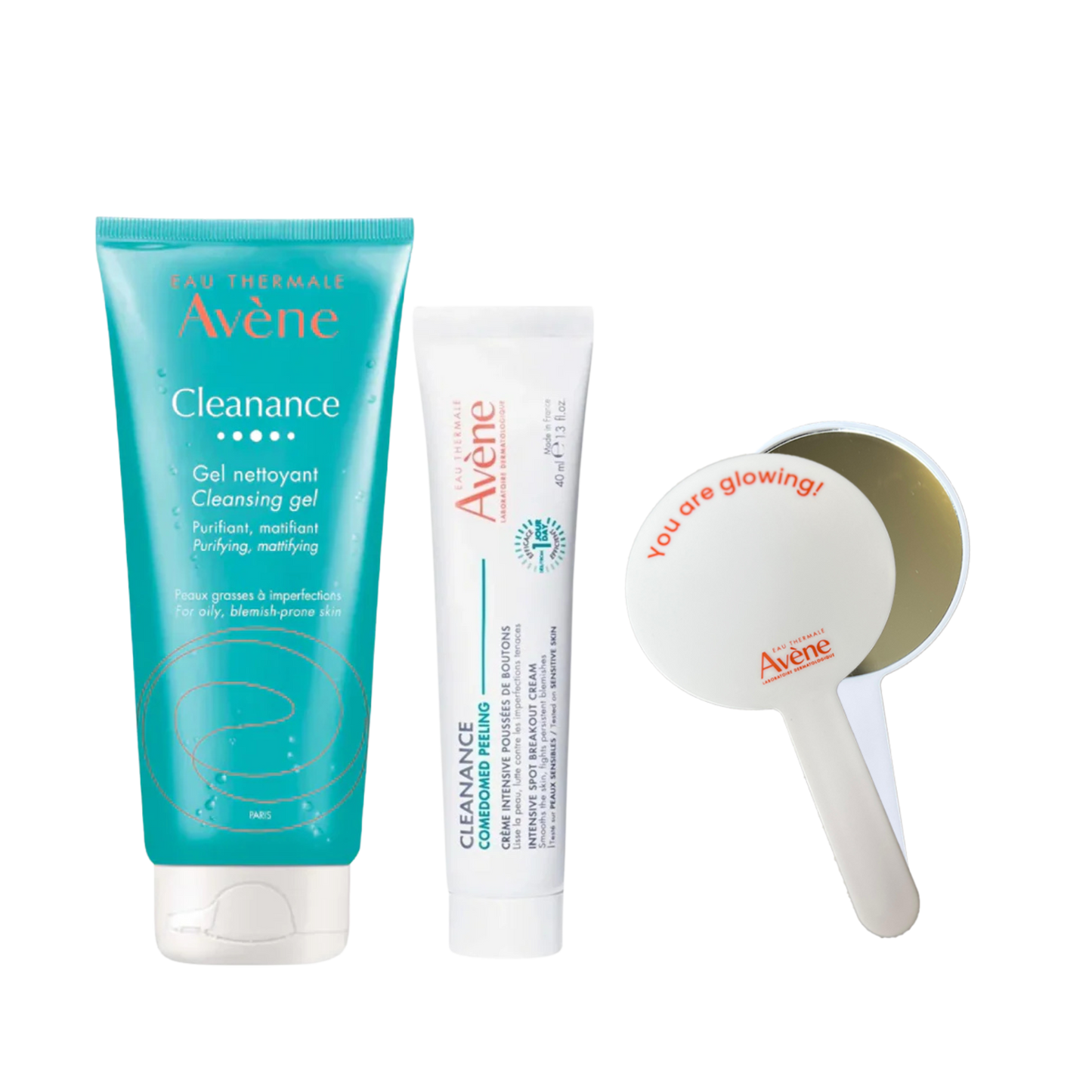 Cleanance Acne Cleanser Gel For Oily Skin 200 ML + Cleanance Comedomed Peeling 40 ML + Free Mirror