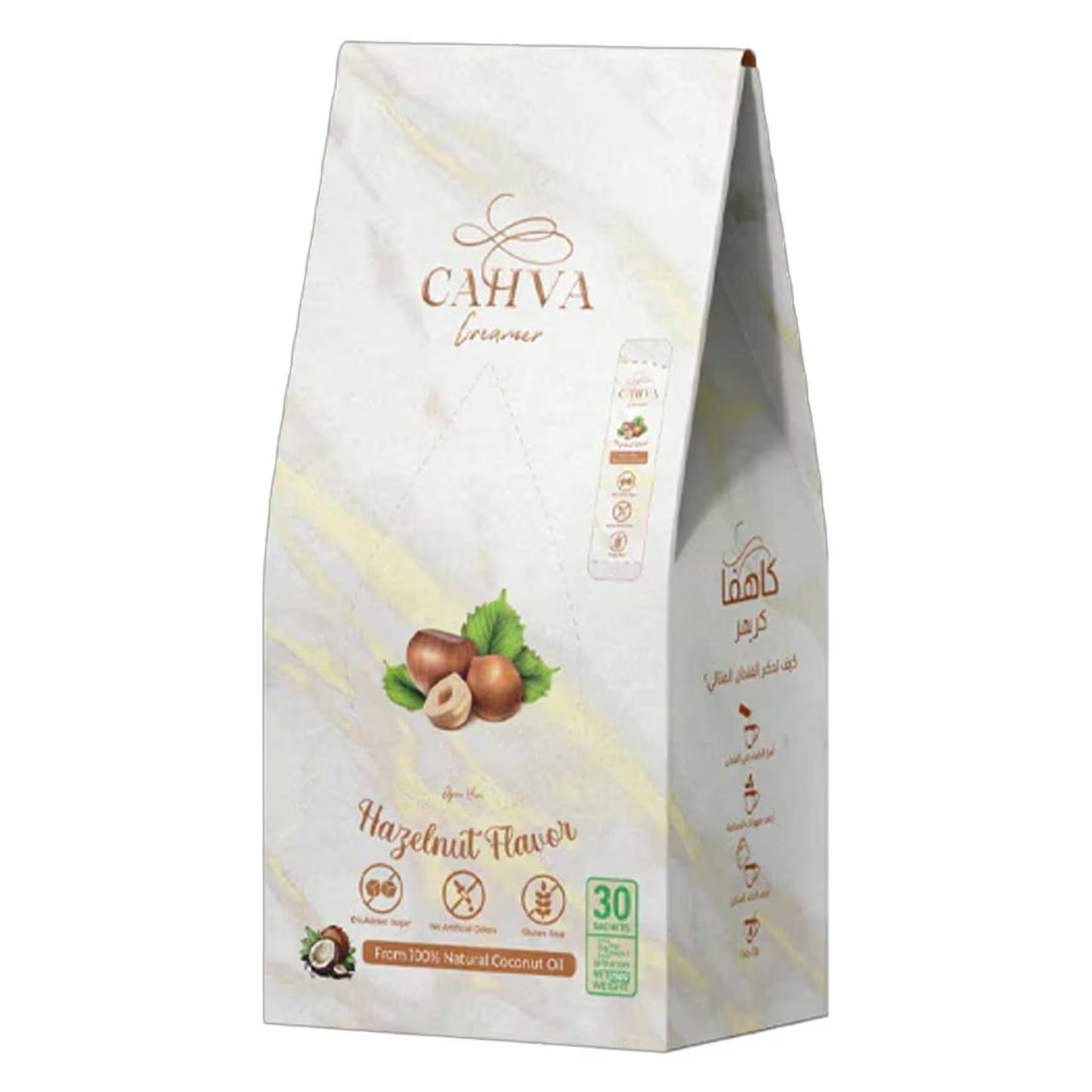 Hazelnut Flavor Creamer – 30 Sachets | Sugar-Free, Gluten-Free, Coconut Oil Based