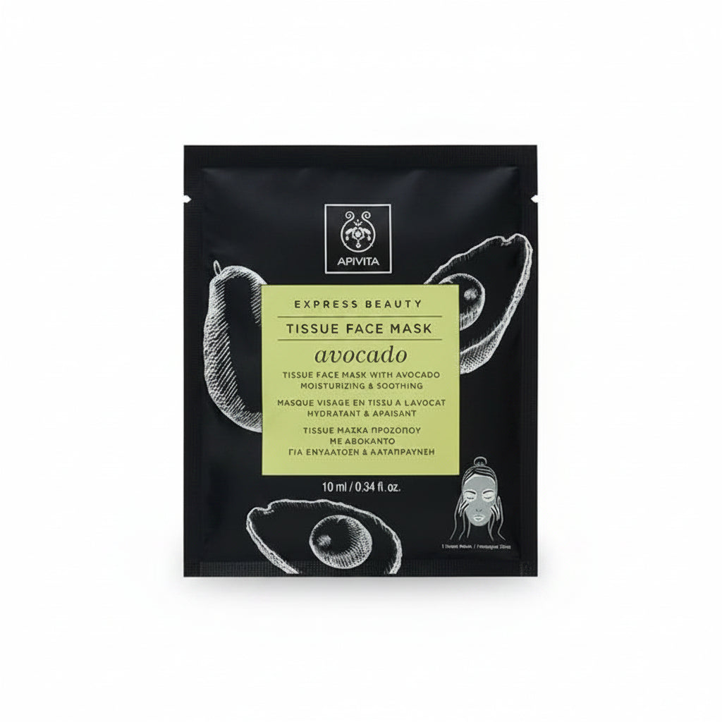 APIVITA Express Beauty Tissue Face Mask Avocado Moisturizing & Soothing 10ml