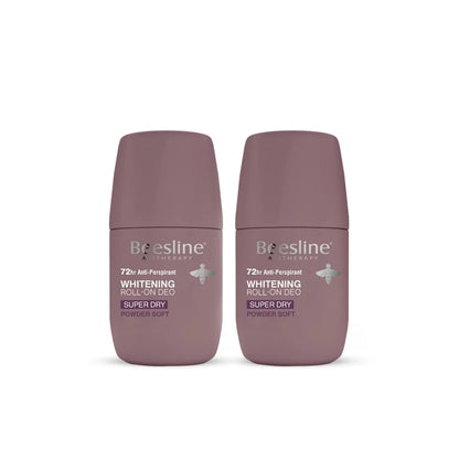 Beesline Whitening Roll-On Deodorant - Super Dry Powder Soft Duo