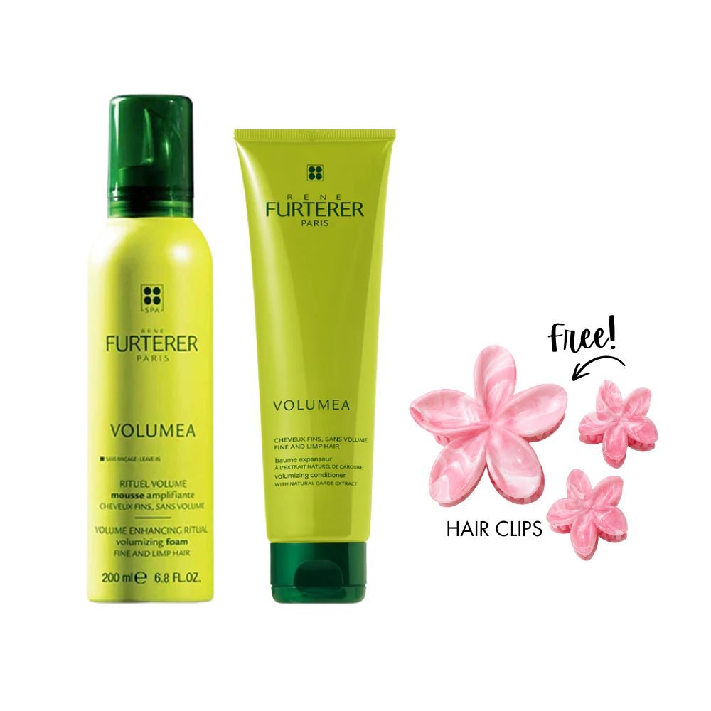 Volumea Volumizing Foam 200 ML + Volumea Volumizing Detangling Conditioner 150 ML + Gift - Pink Bohemian Hair Clips