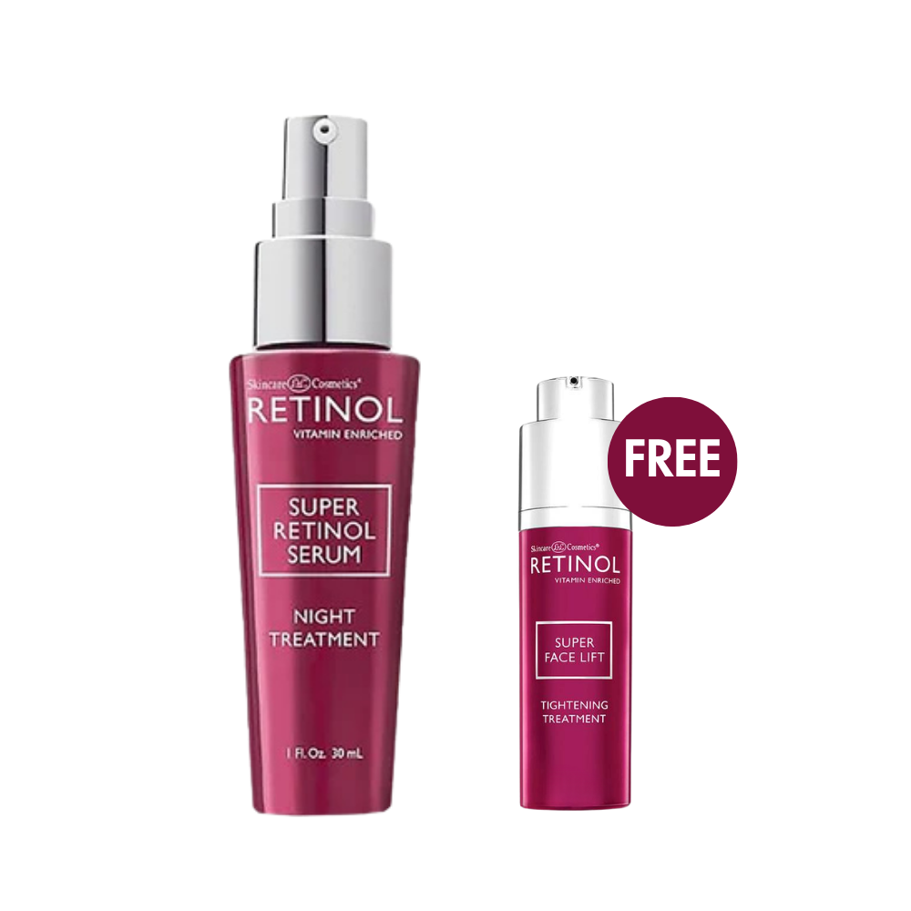 Skincare Cosmetics Retinol Super Retinol Serum 30ml + FREE Super Face Lift Tightening Treatment