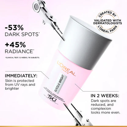 Glycolic Bright Anti-Dark Spot Daily UV Fluid SPF 50+ with [Glycolic Acid + Niacinamide]