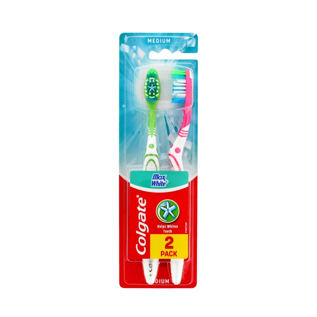 Colgate Maxwhite Medium Toothbrush X2 Family Pack