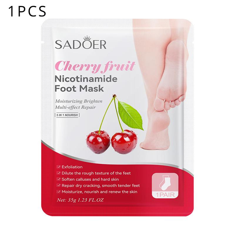Cherry Fruit Nicotinamide Foot Mask 1 Pair 35 G
